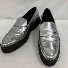 TOD’S/パンプス/メタリックローファー/シルバー/24.5cm