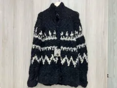【完売品！新品・タグ付き】ネパールウールハンドニットカーディガン ブラック セール】ネパールウールハンドニットカーディガン（ニット/セーター