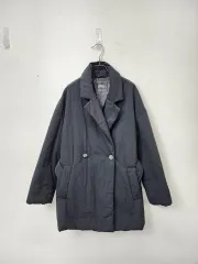 ザラ ブラック ダブルボタン ダウンコート