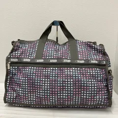 6440　LeSportsac　レスポートサック　ボストンバッグ　2way　ショルダーバッグ　旅行用バッグ　トラベルバッグ　レディース　大きめ　大容量　グレー　ハート　軽量　総柄　カジュアル　シンプル