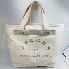 【中古】マークバイマークジェイコブス トートバッグ ベージュ×綿