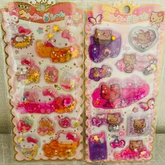 サンリオ　ウォーターインシール　キラキラ　2枚セット　日焼け＋スイーツ　キティ