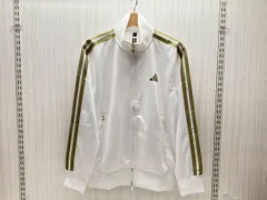 adidas アディダス Stadium Gold レギュラーフィット トラックトップ LA421-KA1255 メンズ Lサイズ ホワイト×ゴールド