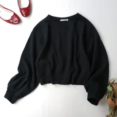 BEAUTY&YOUTH ビューティアンドユース ユナイテッドアローズ コットンポリエステルジャガード 袖ボリューム プルオーバー 黒 ブラック (76Y＋8392)25F