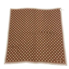 Christian Dior クリスチャンディオール スカーフ  シルク100％/総柄   絹 ブラウン ユニセックス / 241019000535