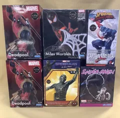 マーベル スパイダーマン、デッドプール フィギュア 6個