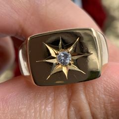 pt900 ダイヤモンドリング 5.4g スターデザイン 約10.5号 0.33ct