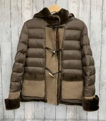 EMMETI エンメティ ムートンダウン ダウンコート サイズ表記42 MADE IN ITALY ブラウン