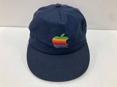 希少刺繍 Apple レインボーロゴ USA製キャップ レア - メルカリ