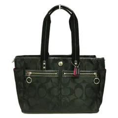 COACH(コーチ) ショルダーバッグ シグネチャー柄 F14874 黒 レザー