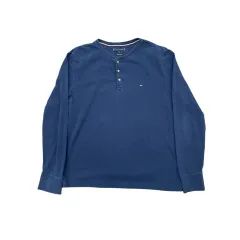 トミーヒルフィガー オーガニック コットン ヘンリーネック ロングスリーブ XL