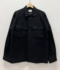 and family アンドファミリー JKL1807523 ヘリンボーンミリタリージャケット Mー65 サイズS ブラック コットン100% 日本製