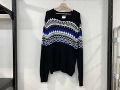 POLO RALPH LAUREN ポロラルフローレン 90S 90年代 雪柄 長袖ニット コットン 10%カシミア混 サイズL ブラック 黒 メンズ 肩補修有り