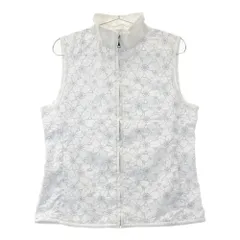 サイズ：40 LANVIN SPORT ランバン スポール  ジップベスト 花柄 ホワイト系 [240101567274] ゴルフウェア レディース ストスト