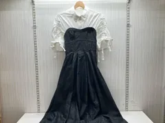 SNIDEL スナイデル ジャガードベアドッキングワンピース サイズO ブラック ホワイト