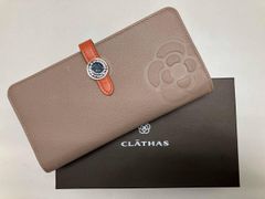CLATHAS 長財布 ベージュ オレンジ カメリア - メルカリ