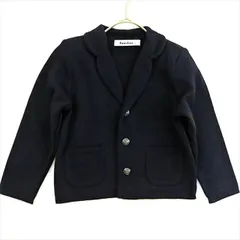 ME1-793☆familiar/ファミリア 新品同様 上質仕立てジャケット 紺 ネイビー 長袖 アウター 上着 ジャケット 100サイズ ミラノリブ素材 人気アイテム 日常使い オシャレ着 発表会◎