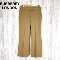 BURBERRY LONDON バーバリーロンドン センタープレス ワイドパンツ チノパン カーキ ベージュ