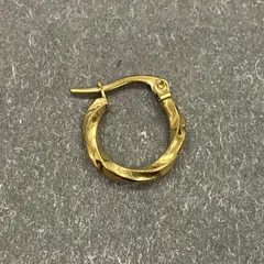 ツイスト チャンキーフープピアス ゴールド 約16mm 18KGP