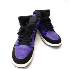 Ft1272491 ナイキ スニーカー エアジョーダン1 ミッド ブラックダークコンコルド 554724-051 パープル 26.0cm メンズ NIKE 中古