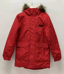 Helly Hansen ヘリーハンセン HZ11952 ダウンジャケット フードファー ロゴ サイズS レッド ポリエステル100% 中国製