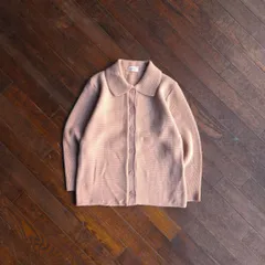 00s “INABI” Eton Collar Knit Cardigan / Mode Casual Style Japan Made Acrylic L