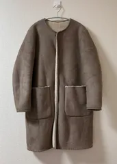 LE GLAZIK (ル グラジック) リバーシブル ノーカラー ムートンコート