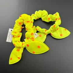 【新品】ヘアアクセサリー ヘアゴム シュシュ ２本セット 可愛い リボン◆