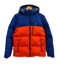 ラルフローレン RalphLauren ダウンジャケット フード バイカラー オレンジ×青 ジャケット ブルー Sサイズ 101MT-5391のサムネイル