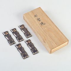 現川焼 十三代 横石臥牛 臥牛窯 末廣 箸置き 五客 元箱付き - メルカリ