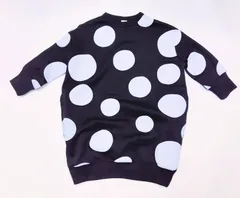 女の子 ワンピース トレーナードットワンピース 裏毛 110cm〜140cm