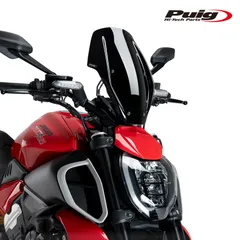 Puig 21713N WINDSHIELD NEW GENERATION ADJUSTABLE [BLACK] DUCATI DIAVEL V4(24-25) プーチ ニュージェネレーションNKスクリーン