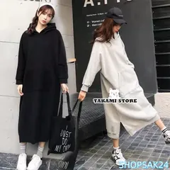 パーカーワンピース レディース 40代 秋冬 マキシワンピース 無地 長袖 膝丈 スウェット 春ワンピース フード付き 暖か 大きいサイズ 20代30代676676