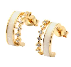 【ゴールド×ピアス】[Cream dot. クリームドット公式] ピアス レディース   金属アレルギー ニッケルフリー フープ キュービックジルコニア  