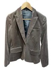 Z1616theory セオリー　ベロア　テーラードジャケット　グレージュ　レディース　サイズ6