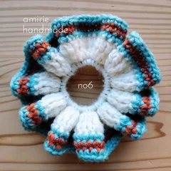 かぎ針編み シュシュ ハンドメイド 手編み