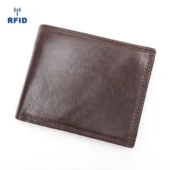 二つ折り財布 メンズ 本革 スキミング防止 レザー コンパクト  小銭入れ