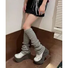 ☆ グレー ☆ 【極細タイプ】リブニットレッグウォーマー45cm レッグウォーマー 45cm ニットレッグウォーマー レッグ ウォーマー レッグウオーマー レッグウェア 足首ウォーマー ニット diamond hearts ダイヤモンドハーツ レディース 靴下