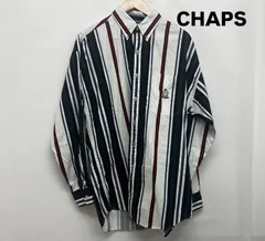 チャップス 長袖シャツ ストライプ ワンポイントロゴ メンズ M ISItems【USED】【古着】【中古】50147372