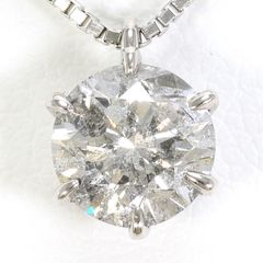 PT1000】3.54g 1ctダイヤモンド ネックレス - メルカリ