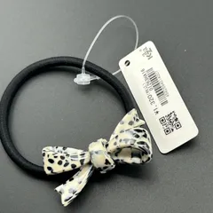 【新品】定価1320円 ヘアアクセサリー ヘアゴム ホワイト×ブラック リボン 可愛い◆