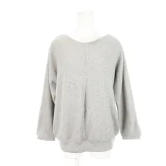 シューラルー SHOO・LA・RUE ニット セーター カットソー Vネック 長袖 ゆったり ふんわり M グレー /AH2