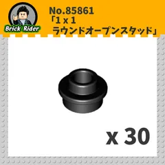 LEGO プレート　ラウンドオープンスタッド 1x1：[Black / ブラック]
