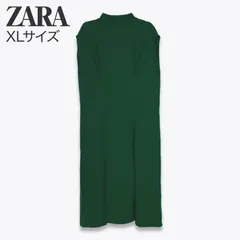 ZARA  ザラ ワンピース ロングドレス ノースリーブ ハイネック モックネック 新品未使用 グリーン XLサイズ