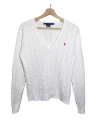 Ralph Lauren Sport ラルフローレンスポーツ コットン Vネック ケーブルニット（レディース）