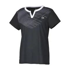 DUNLOP ダンロップ ゲームシャツ DAP-1521W テニス ウェア(レディース) (DAP1521W)、(BK)ブラツク