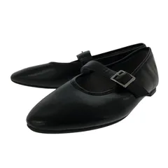 green label relaxing グリーンレーベルリラクシング ストラップ フラットシューズ size24.5/ブラック