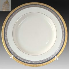 オールドノリタケ アールヌーボー様式 高級金盛上薔薇図紋プレートばら