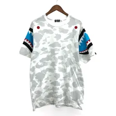A BATHING APE アベイシングエイプ シャークプリント半袖カットソー サイズ:XL コットン/XL/日本製    ホワイト メンズ / 240001146695