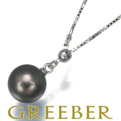 TASAKI タサキ ネックレス ブラックパール 真珠 8.4mm 一粒 Yドロップ K18WG #181249